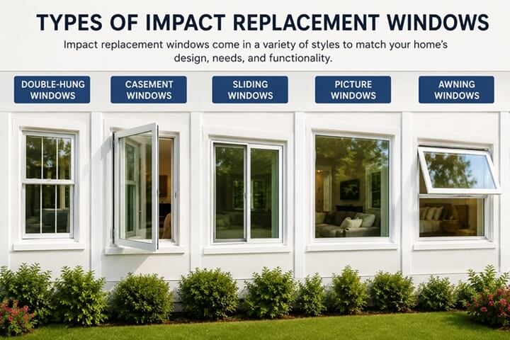 types of impact replacement windows in Sarasota, FL